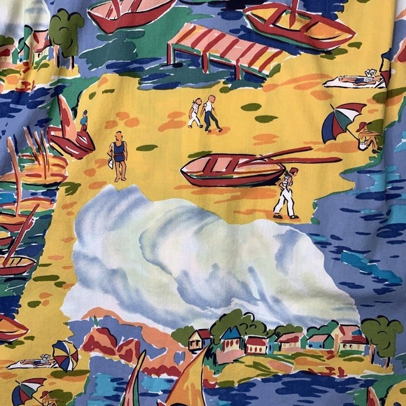 VTG 90s Ralph Lauren Hawaiian Shirt Mens Sz L-XL South of France 46” Chest. - Picture 9 of 13